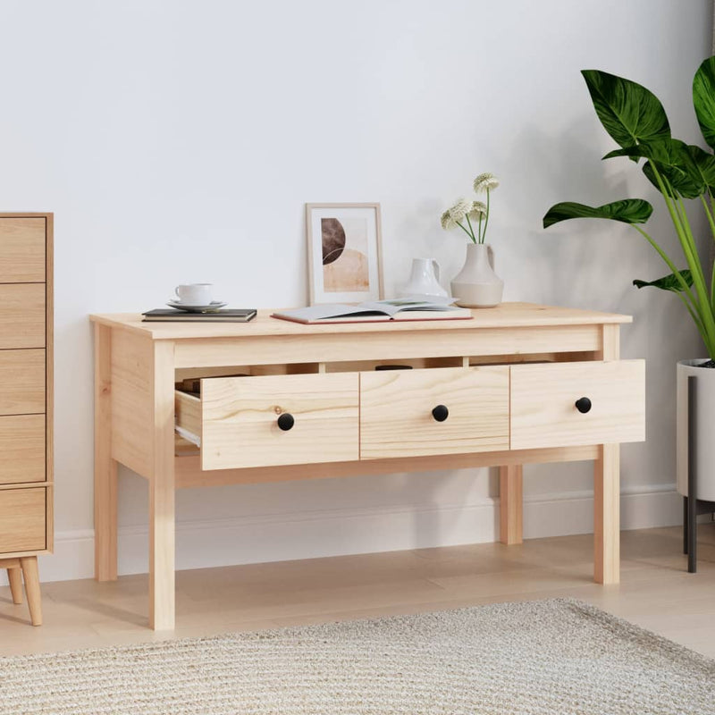 vidaXL Coffee Table 102x49x55 cm Solid Wood Pine
