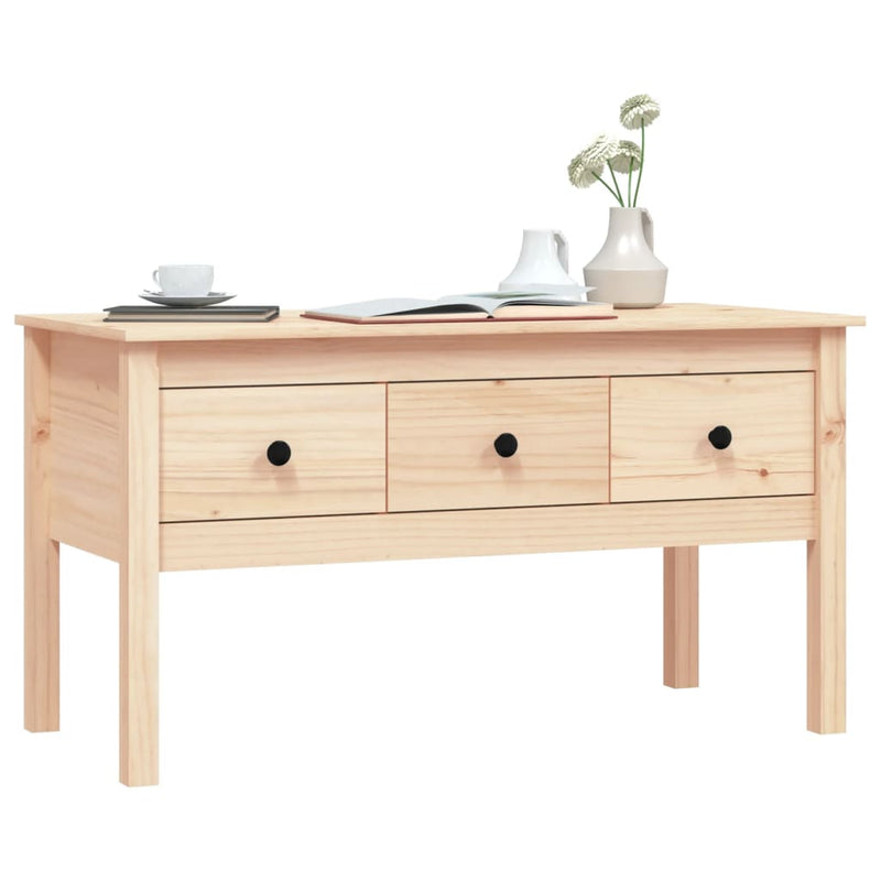 vidaXL Coffee Table 102x49x55 cm Solid Wood Pine