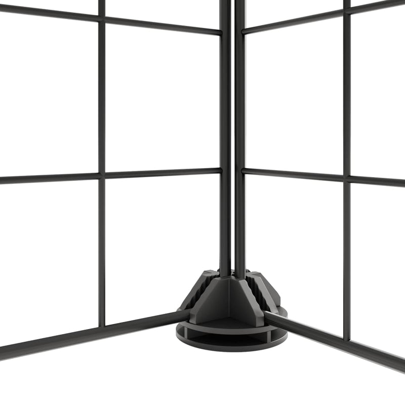 vidaXL 36-Panel Pet Cage with Door Black 35x35 cm Steel