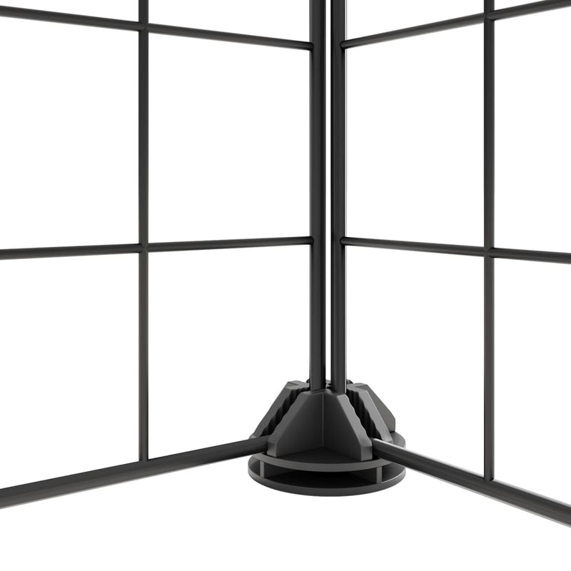 vidaXL 36-Panel Pet Cage with Door Black 35x35 cm Steel