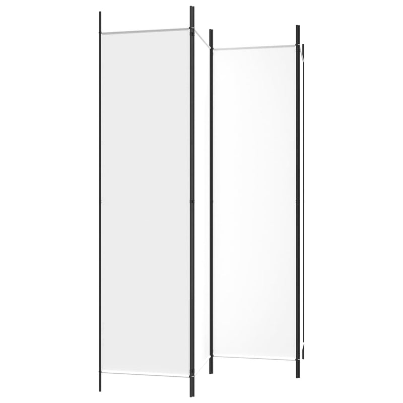 vidaXL 4-Panel Room Divider White 200x200 cm Fabric