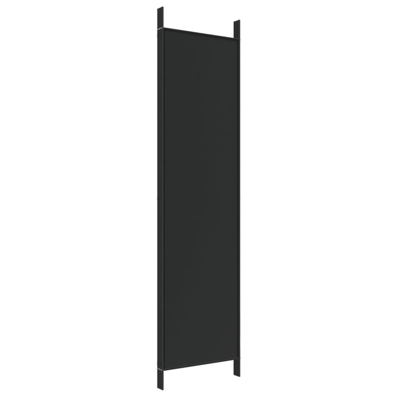 vidaXL 4-Panel Room Divider Black 200x200 cm Fabric