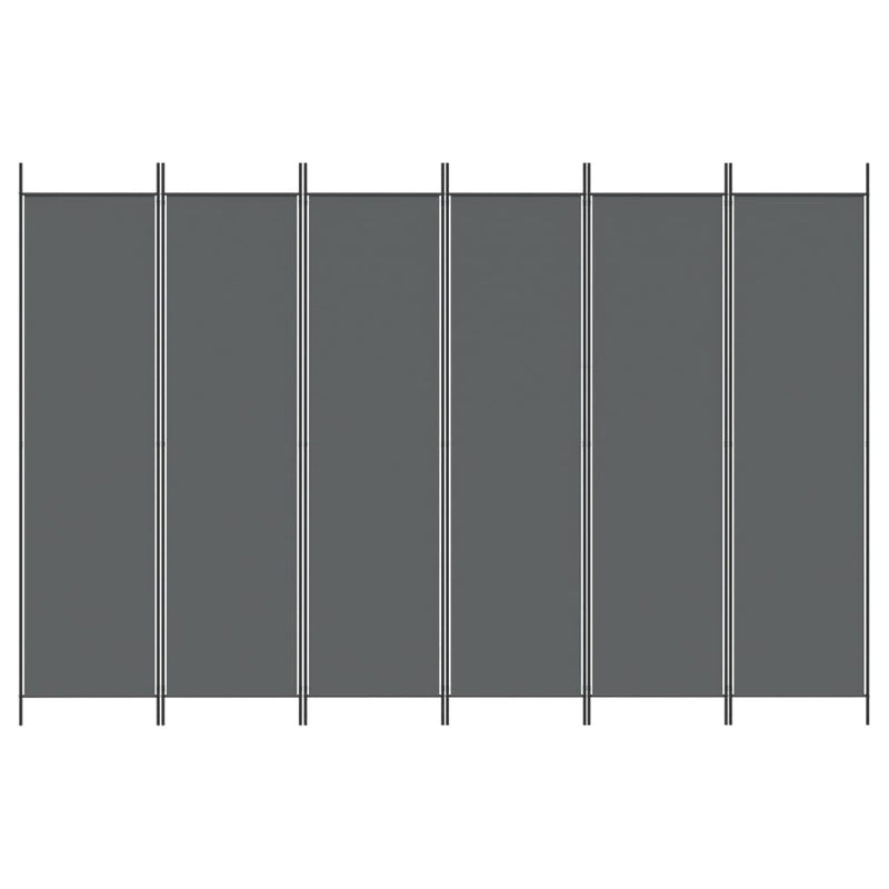 vidaXL 6-Panel Room Divider Anthracite 300x200 cm Fabric