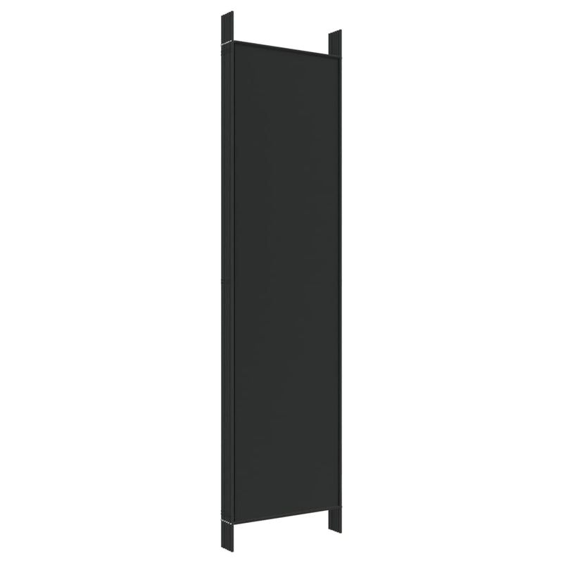 vidaXL 6-Panel Room Divider Black 300x200 cm Fabric