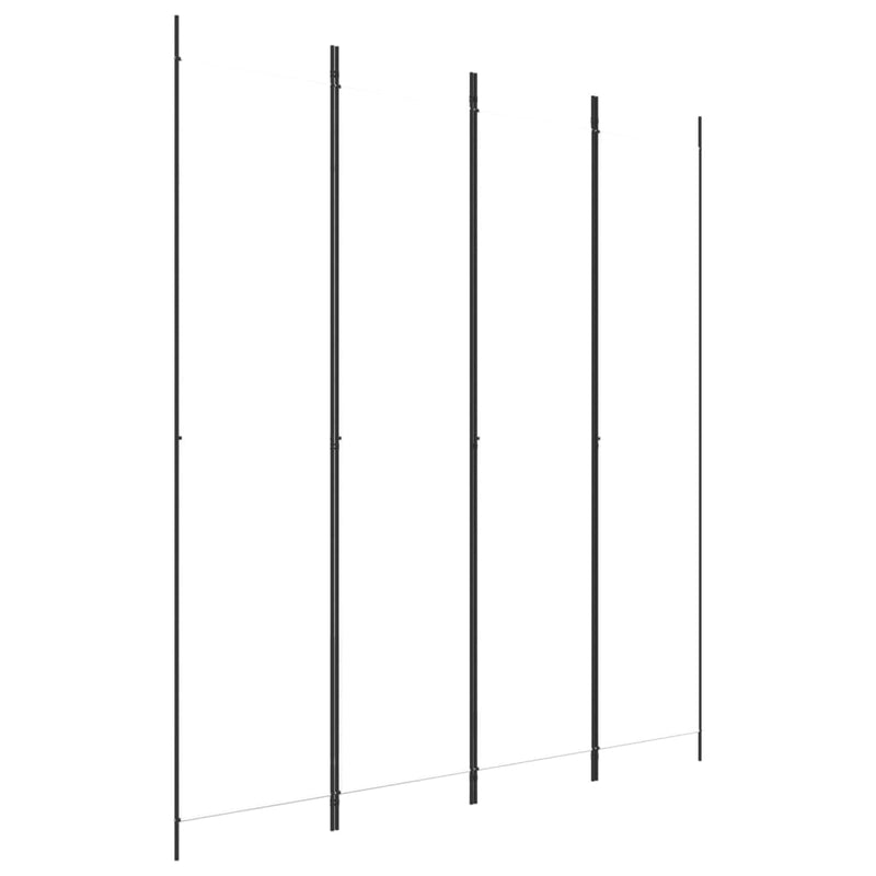 vidaXL 4-Panel Room Divider White 200x220 cm Fabric