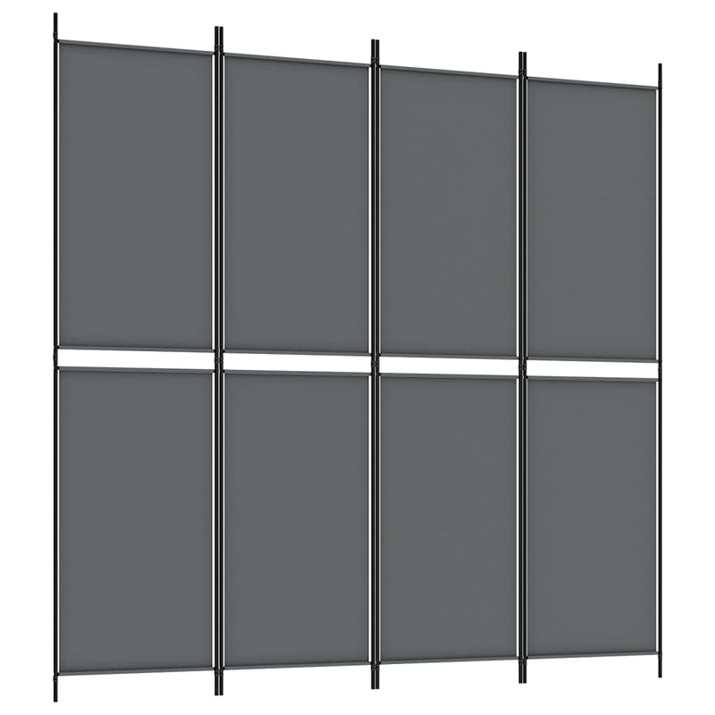 vidaXL 4-Panel Room Divider Anthracite 200x200 cm Fabric