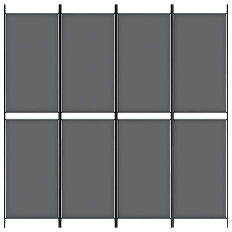 vidaXL 4-Panel Room Divider Anthracite 200x200 cm Fabric