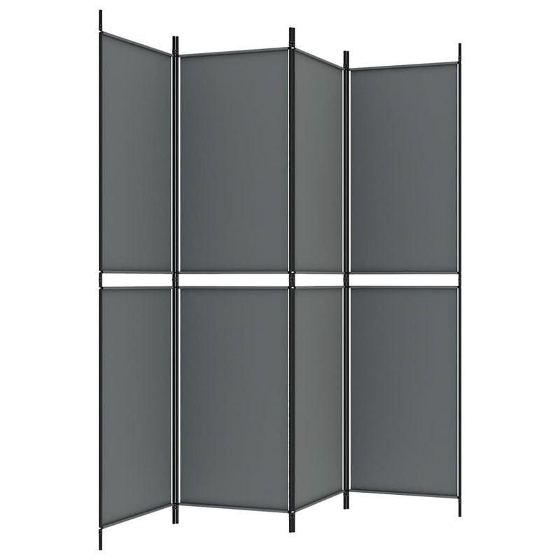 vidaXL 4-Panel Room Divider Anthracite 200x200 cm Fabric