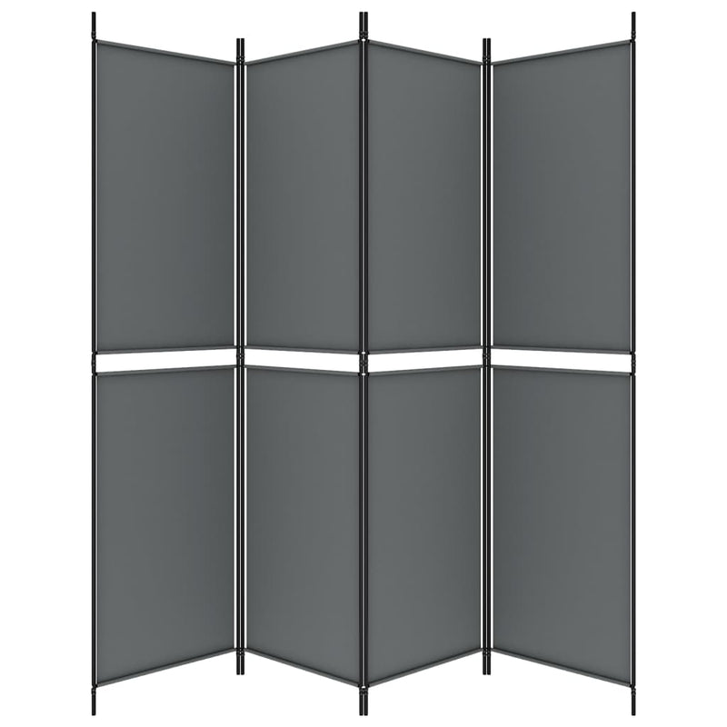 vidaXL 4-Panel Room Divider Anthracite 200x200 cm Fabric
