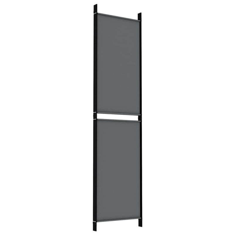 vidaXL 4-Panel Room Divider Anthracite 200x200 cm Fabric