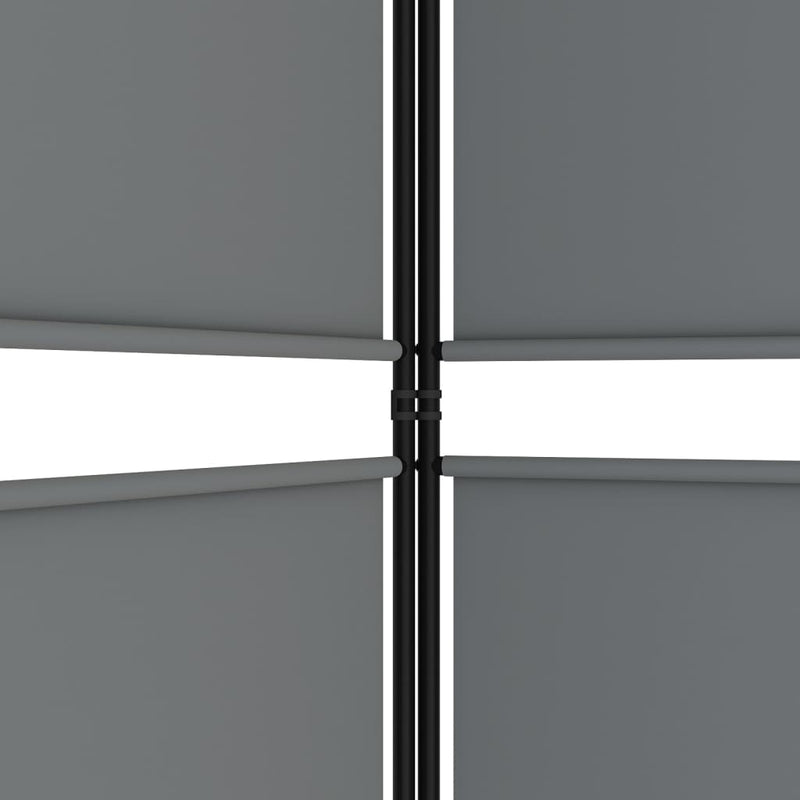 vidaXL 4-Panel Room Divider Anthracite 200x200 cm Fabric