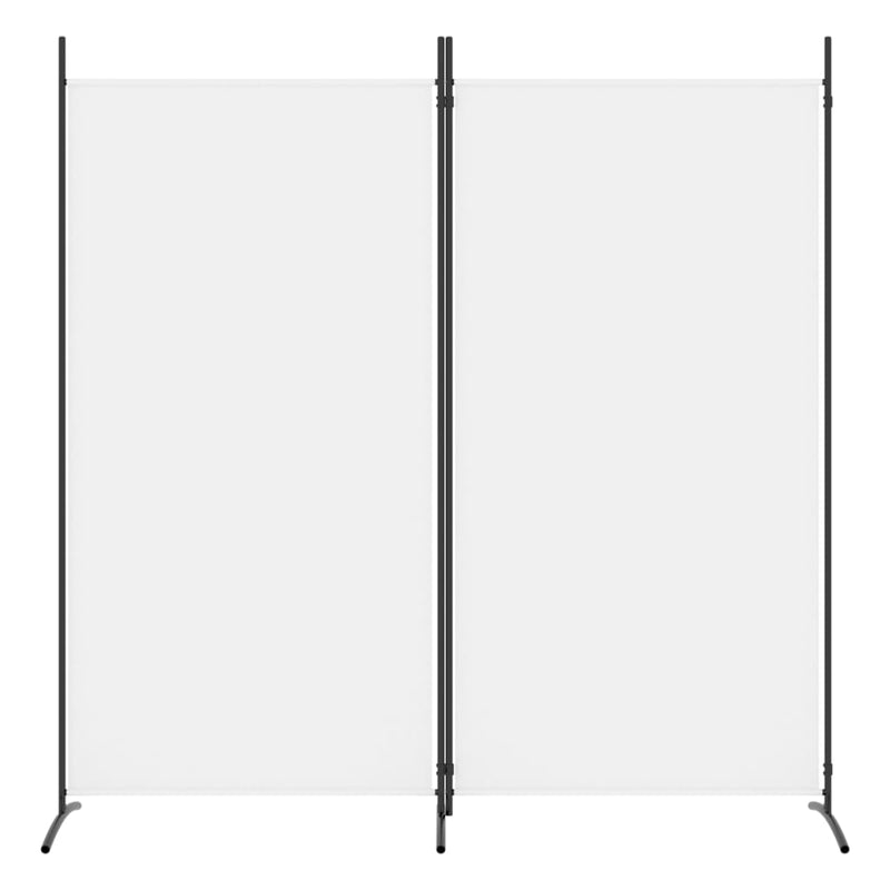 vidaXL 2-Panel Room Divider White 175x180 cm Fabric