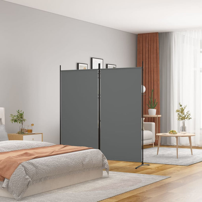 vidaXL 2-Panel Room Divider Anthracite 175x180 cm Fabric