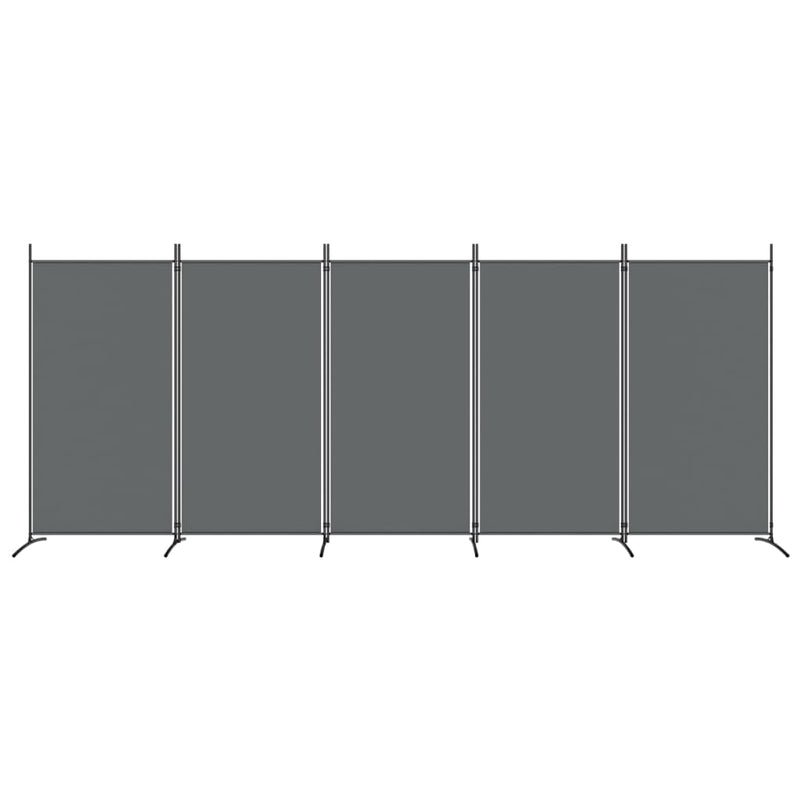 vidaXL 5-Panel Room Divider Anthracite 433x180 cm Fabric