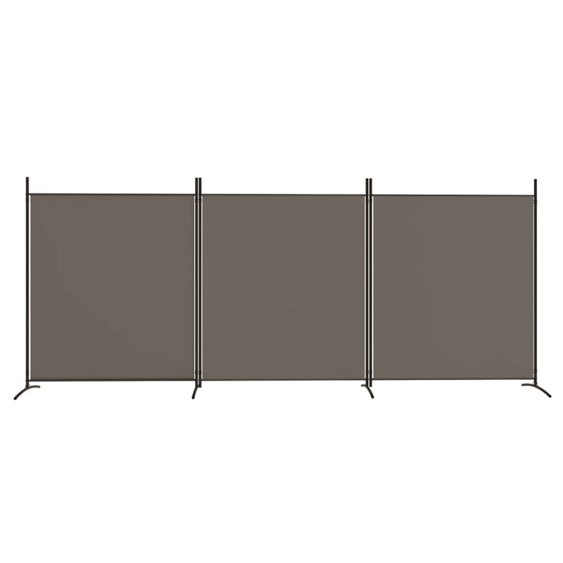 vidaXL 3-Panel Room Divider Anthracite 525x180 cm Fabric