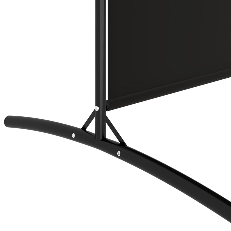 vidaXL 4-Panel Room Divider Black 698x180 cm Fabric