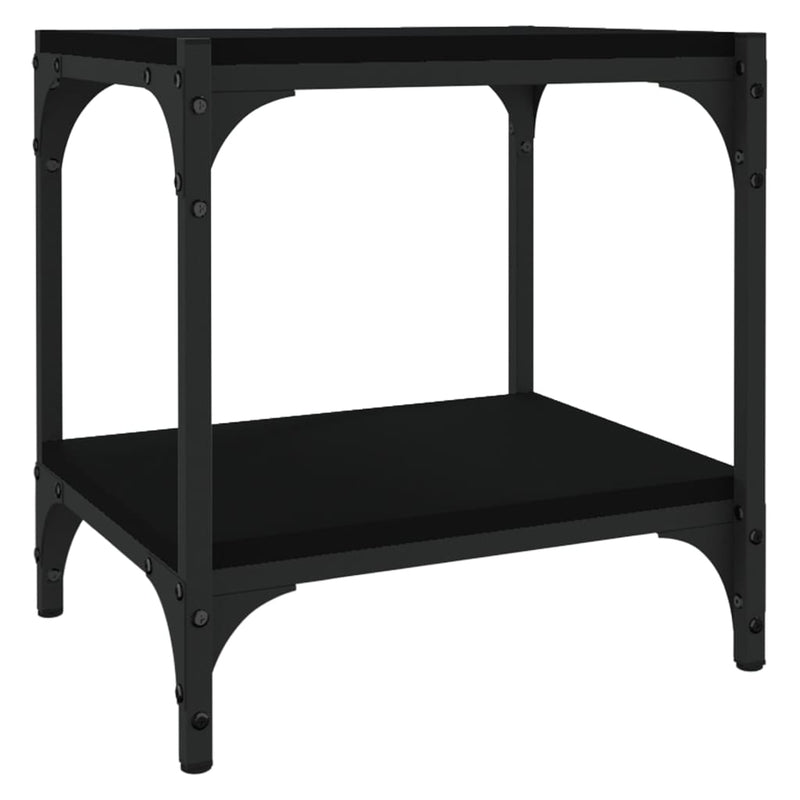 vidaXL TV Cabinet Black 40x33x41 cm Engineered Wood and Steel