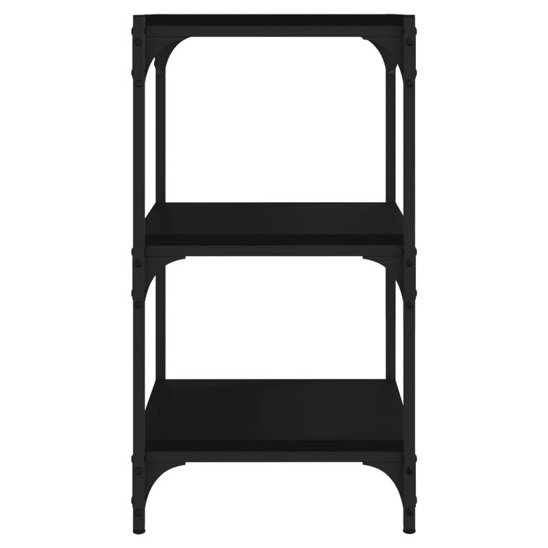 vidaXL Book Cabinet Black 40x33x70.5 cm Engineered Wood and Steel
