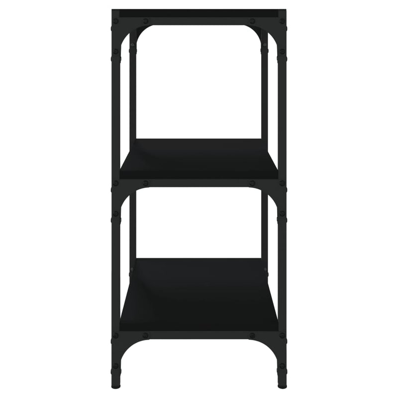vidaXL Book Cabinet Black 40x33x70.5 cm Engineered Wood and Steel