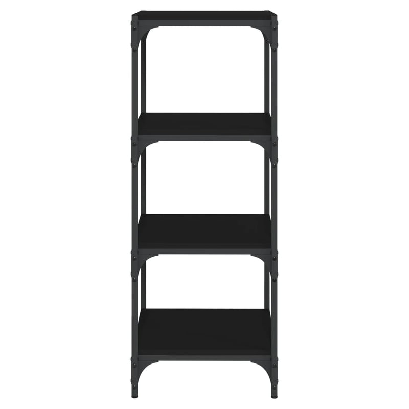 vidaXL Book Cabinet Black 40x33x100 cm Engineered Wood and Steel