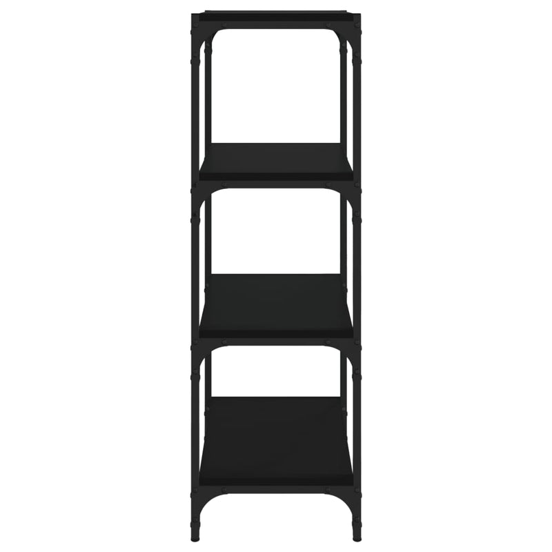 vidaXL Book Cabinet Black 40x33x100 cm Engineered Wood and Steel
