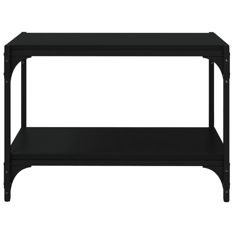 vidaXL TV Cabinet Black 60x33x41 cm Engineered Wood and Steel