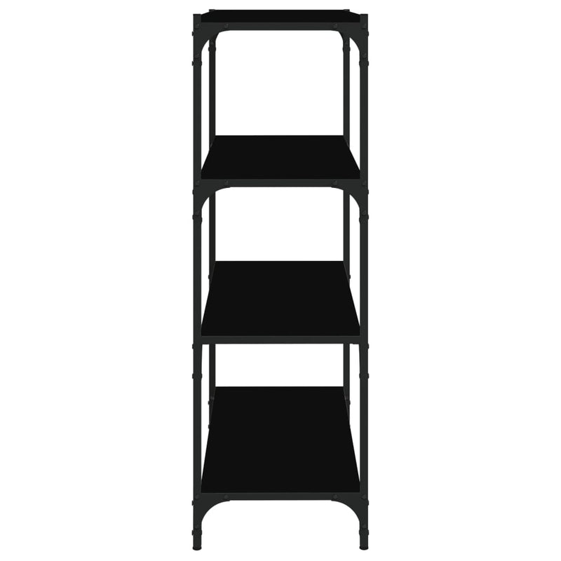 vidaXL Book Cabinet Black 60x33x100 cm Engineered Wood and Steel