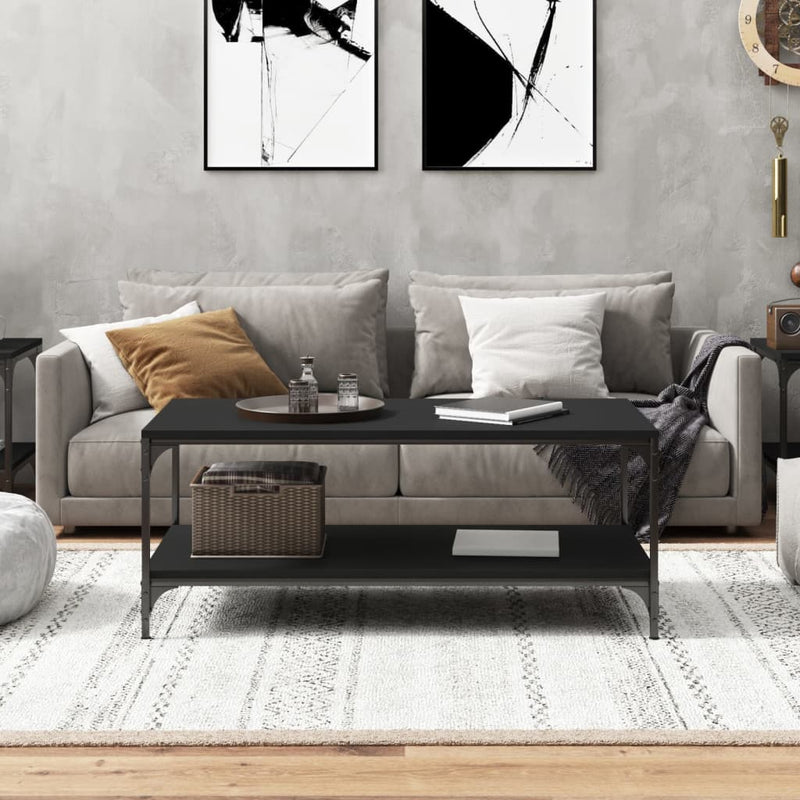 vidaXL Coffee Table Black 100x50x40 cm Engineered Wood