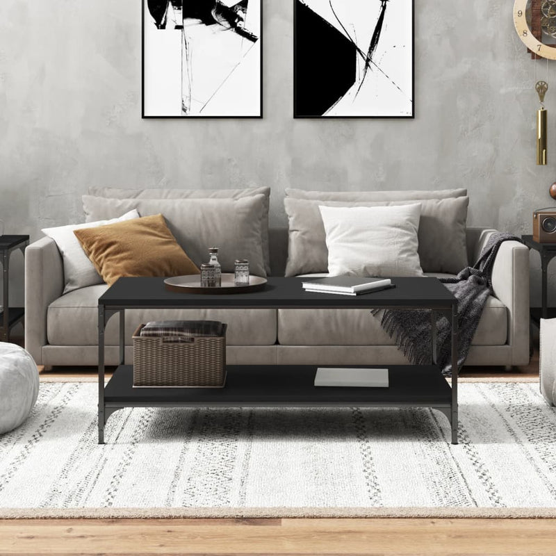 vidaXL Coffee Table Black 80x50x40 cm Engineered Wood
