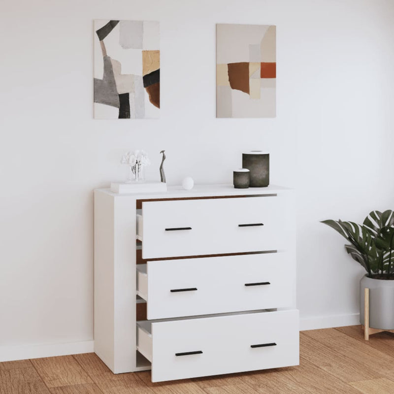 vidaXL Sideboard White 80x33x70 cm Engineered Wood