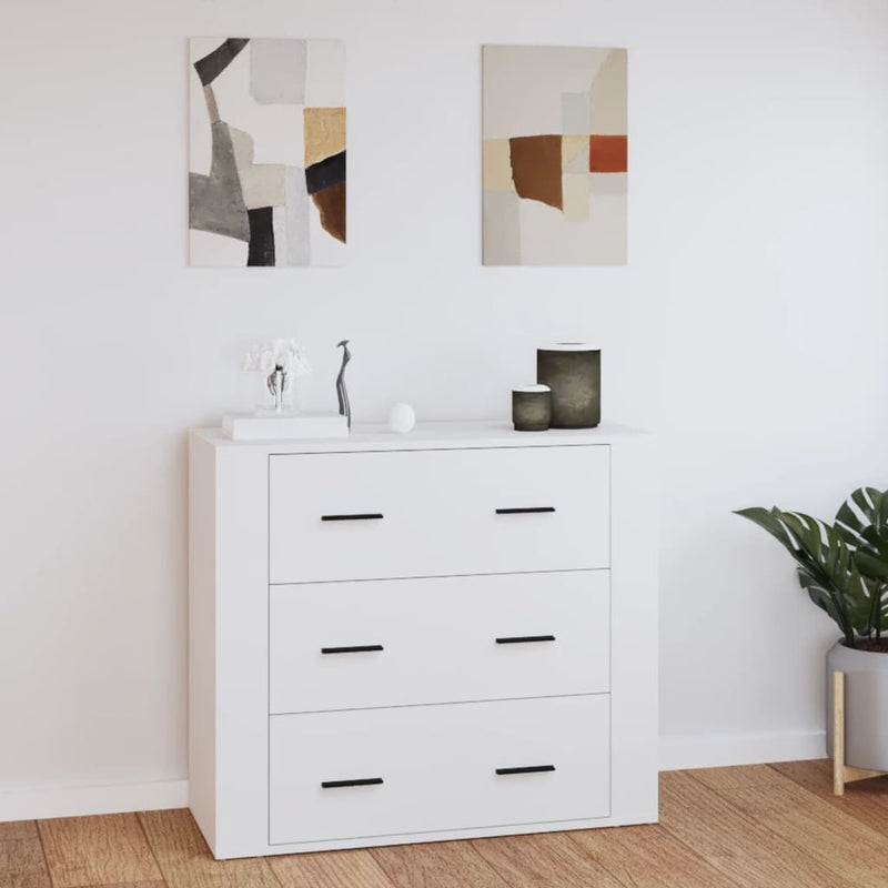 vidaXL Sideboard White 80x33x70 cm Engineered Wood