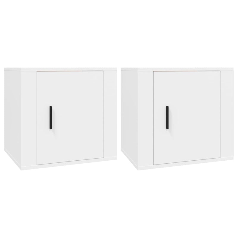 vidaXL Bedside Cabinets 2 pcs White 50x39x47 cm