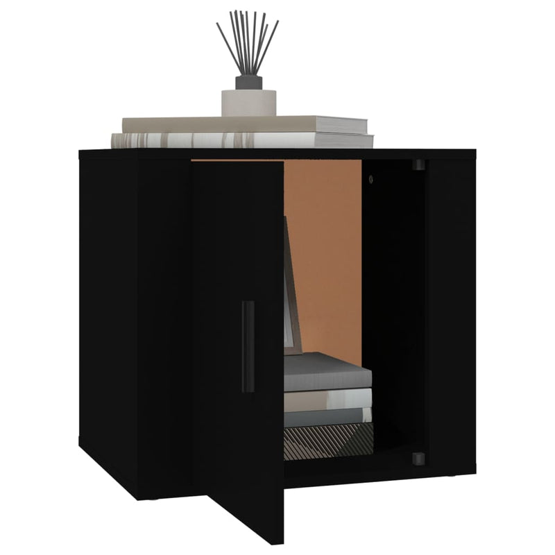vidaXL Bedside Cabinets 2 pcs Black 50x39x47 cm