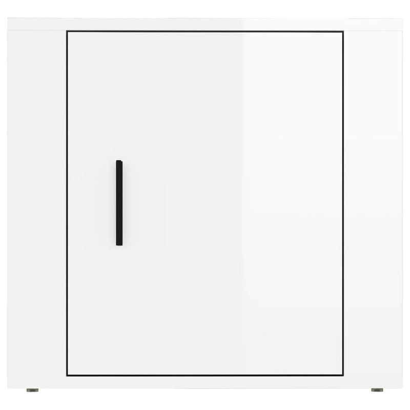 vidaXL Bedside Cabinet High Gloss White 50x39x47 cm