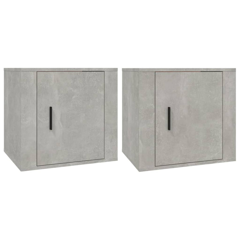 vidaXL Bedside Cabinets 2 pcs Concrete Grey 50x39x47 cm