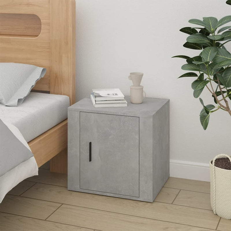 vidaXL Bedside Cabinets 2 pcs Concrete Grey 50x39x47 cm