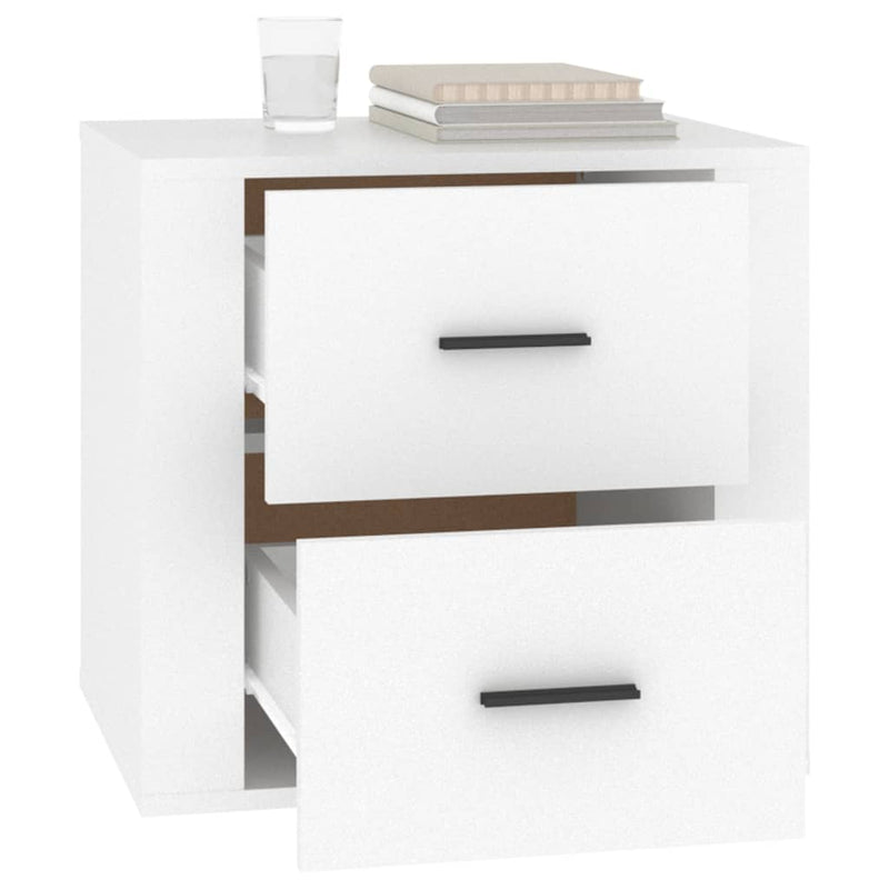 vidaXL Bedside Cabinet White 50x39x47 cm