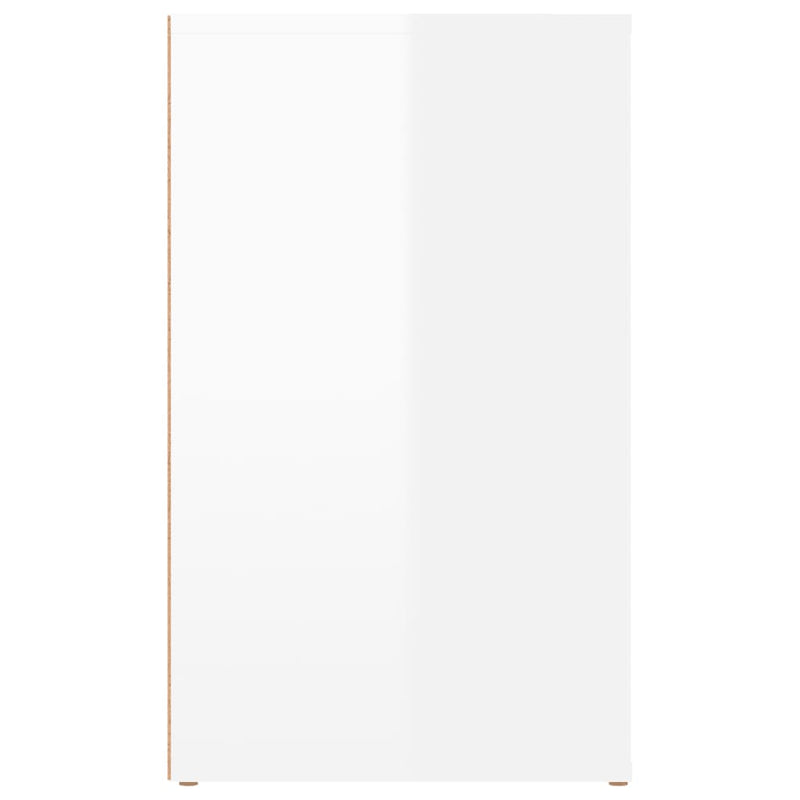 vidaXL Bedside Cabinet High Gloss White 50x36x60 cm Engineered Wood