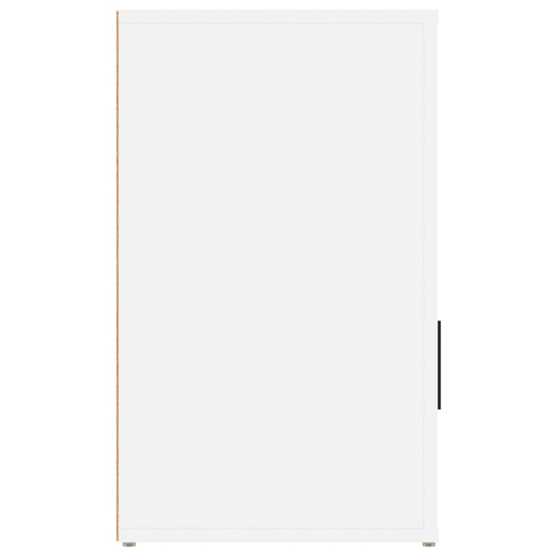 vidaXL Bedside Cabinet White 50x36x60 cm Engineered Wood