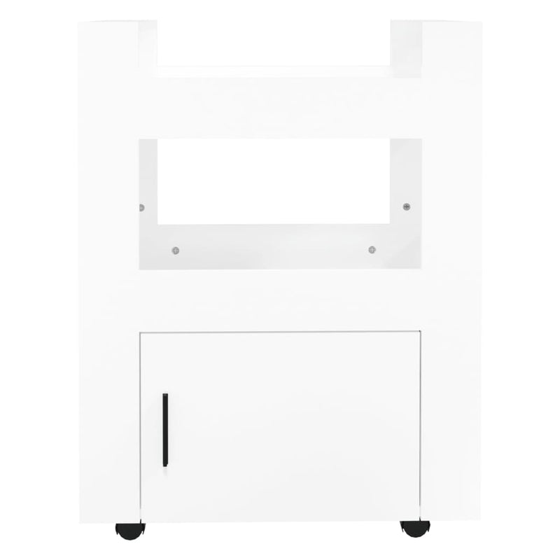 vidaXL Kitchen Trolley High Gloss White 60x45x80 cm Engineered Wood