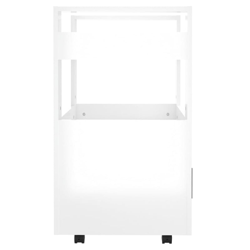 vidaXL Kitchen Trolley High Gloss White 60x45x80 cm Engineered Wood