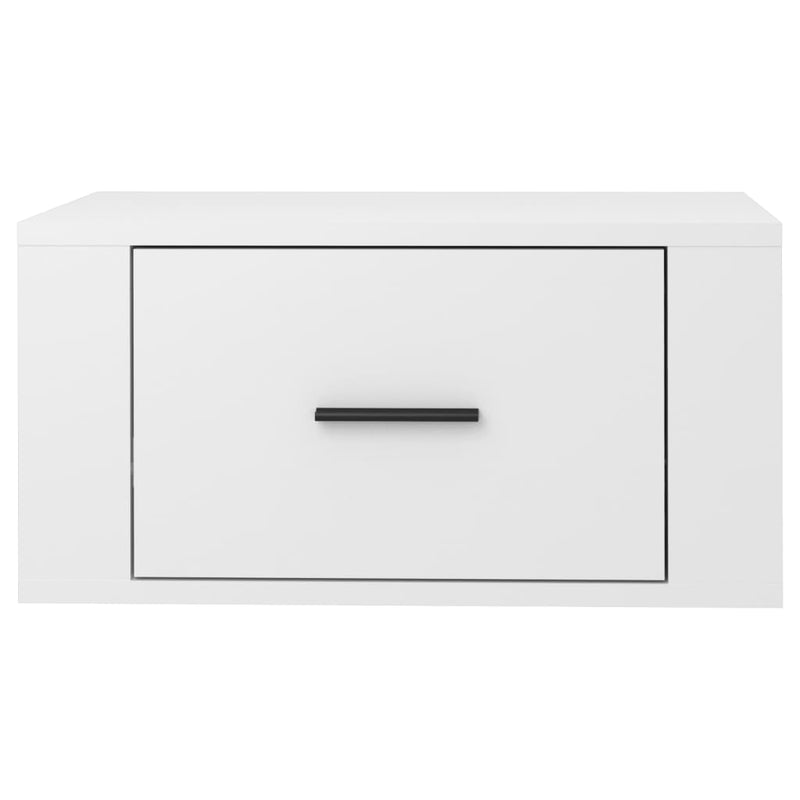 vidaXL Wall-mounted Bedside Cabinets 2 pcs High Gloss White 50x36x25cm