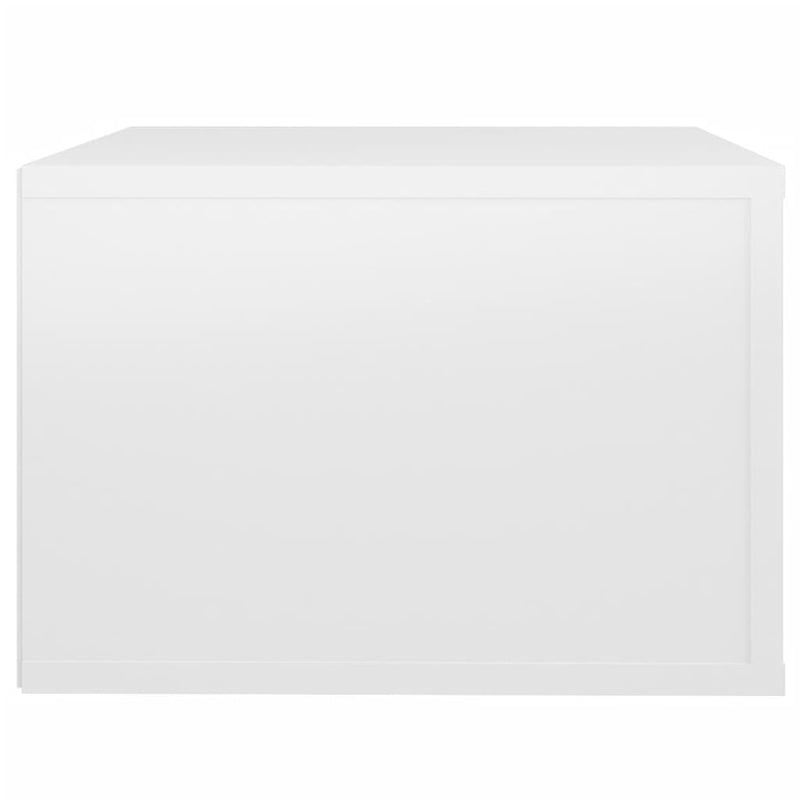 vidaXL Wall-mounted Bedside Cabinets 2 pcs High Gloss White 50x36x25cm