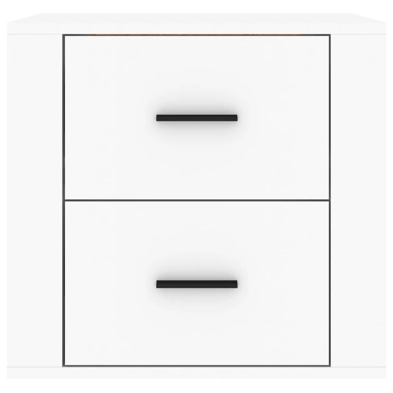 vidaXL Wall-mounted Bedside Cabinet White 50x36x47 cm