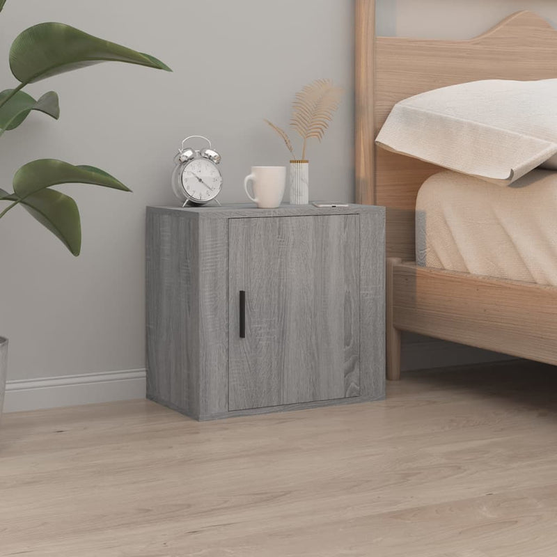 vidaXL Wall-mounted Bedside Cabinets 2 pcs Grey Sonoma 50x30x47 cm