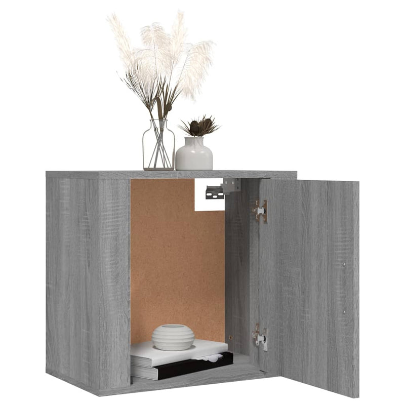 vidaXL Wall-mounted Bedside Cabinets 2 pcs Grey Sonoma 50x30x47 cm