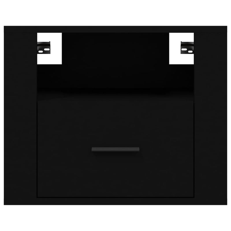 vidaXL Wall-mounted Bedside Cabinets 2 pcs Black 50x36x40 cm