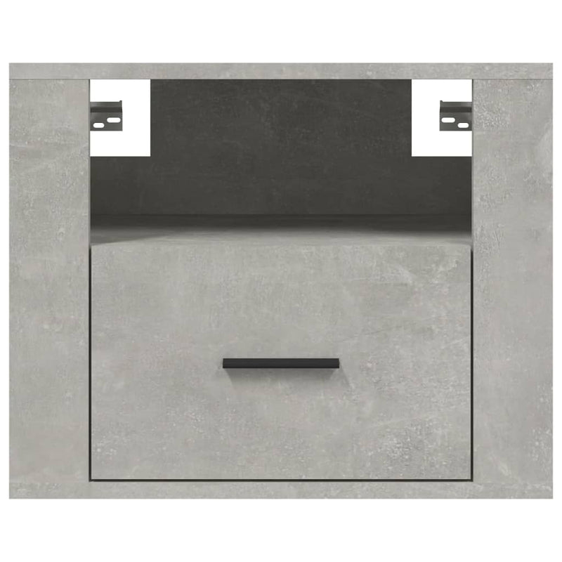 vidaXL Wall-mounted Bedside Cabinets 2 pcs Concrete Grey 50x36x40 cm
