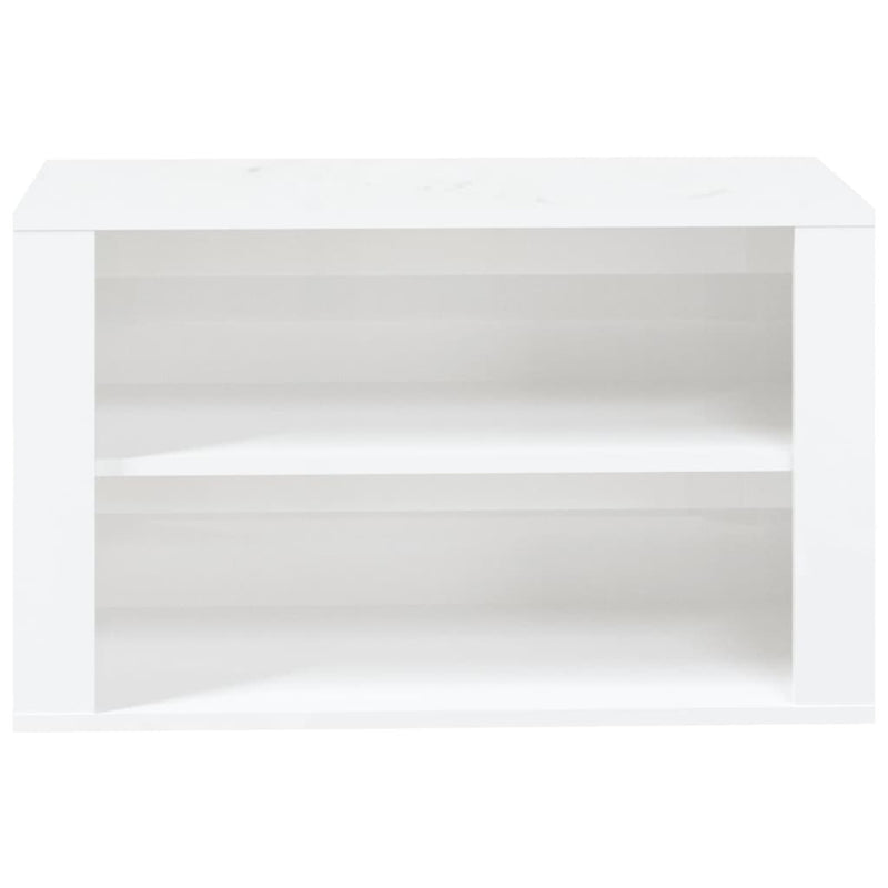 vidaXL Shoe Rack High Gloss White 75x35x45 cm Engineered Wood