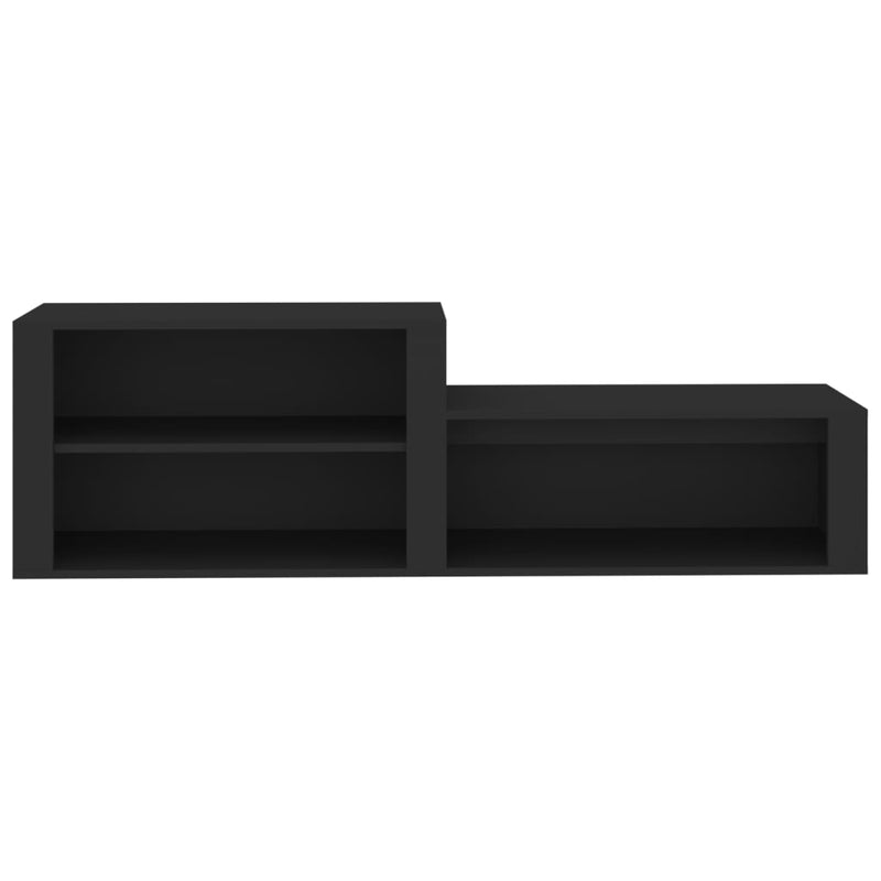 vidaXL Shoe Cabinet Black 150x35x45 cm Engineered Wood